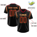 Custom Black Personalized Shoulder Cut Two-Tone Authentic Football Jersey
