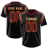 Custom Black Personalized Shoulder Cut Two-Tone Authentic Football Jersey
