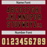 Custom Crimson Personalized Shoulder Cut Two-Tone Authentic Football Jersey
