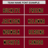 Custom Crimson Personalized Shoulder Cut Two-Tone Authentic Football Jersey