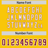 Custom Gold Personalized Shoulder Cut Two-Tone Authentic Football Jersey