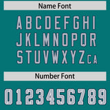 Custom Aqua Personalized Shoulder Cut Two-Tone Authentic Football Jersey