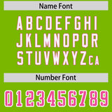 Custom Neon Green Personalized Shoulder Cut Two-Tone Authentic Football Jersey