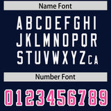 Custom Navy Personalized Shoulder Cut Two-Tone Authentic Football Jersey