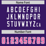 Custom Purple Personalized Shoulder Cut Two-Tone Authentic Football Jersey