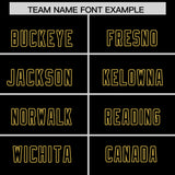 Custom Black Personalized Shoulder Cut Two-Tone Authentic Football Jersey