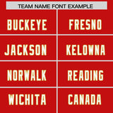Custom Red Personalized Shoulder Cut Two-Tone Authentic Football Jersey