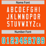 Custom Orange Personalized Shoulder Cut Two-Tone Authentic Football Jersey