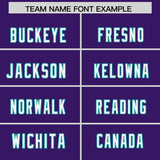Custom Purple Personalized Shoulder Cut Two-Tone Authentic Football Jersey