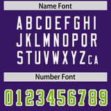 Custom Purple Personalized Shoulder Cut Two-Tone Authentic Football Jersey
