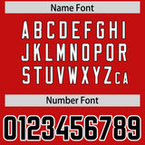Custom Red Personalized Shoulder Cut Two-Tone Authentic Football Jersey