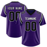 Custom Purple Personalized Shoulder Cut Two-Tone Authentic Football Jersey