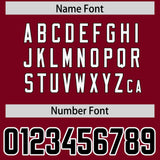 Custom Crimson Personalized Shoulder Cut Two-Tone Authentic Football Jersey