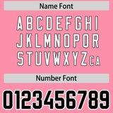 Custom Light Pink Personalized Shoulder Cut Two-Tone Authentic Football Jersey