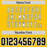Custom Gold Personalized Shoulder Cut Two-Tone Authentic Football Jersey