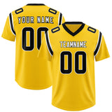 Custom Gold Personalized Shoulder Cut Two-Tone Authentic Football Jersey