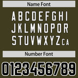 Custom Olive Personalized Shoulder Cut Two-Tone Authentic Football Jersey