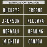 Custom Olive Personalized Shoulder Cut Two-Tone Authentic Football Jersey