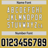 Custom Old Gold Personalized Shoulder Cut Two-Tone Authentic Football Jersey