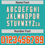 Custom Aqua Personalized Shoulder Cut Two-Tone Authentic Football Jersey