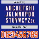Custom Royal Personalized Shoulder Cut Two-Tone Authentic Football Jersey