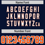 Custom Navy Personalized Shoulder Cut Two-Tone Authentic Football Jersey