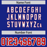 Custom Royal Personalized Shoulder Cut Two-Tone Authentic Football Jersey