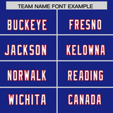 Custom Royal Personalized Shoulder Cut Two-Tone Authentic Football Jersey