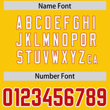 Custom Gold Personalized Shoulder Cut Two-Tone Authentic Football Jersey