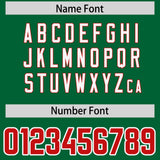 Custom Kelly Green Personalized Shoulder Cut Two-Tone Authentic Football Jersey