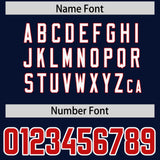 Custom Navy Personalized Shoulder Cut Two-Tone Authentic Football Jersey