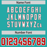 Custom Aqua Personalized Shoulder Cut Two-Tone Authentic Football Jersey