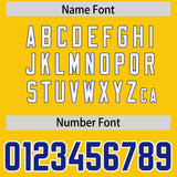 Custom Gold Personalized Shoulder Cut Two-Tone Authentic Football Jersey