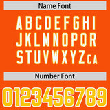 Custom Orange Personalized Shoulder Cut Two-Tone Authentic Football Jersey