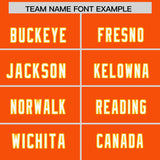 Custom Orange Personalized Shoulder Cut Two-Tone Authentic Football Jersey