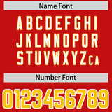 Custom Red Personalized Shoulder Cut Two-Tone Authentic Football Jersey