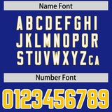 Custom Royal Personalized Shoulder Cut Two-Tone Authentic Football Jersey