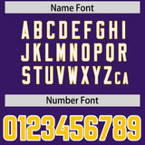 Custom Purple Personalized Shoulder Cut Two-Tone Authentic Football Jersey