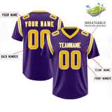 Custom Purple Personalized Shoulder Cut Two-Tone Authentic Football Jersey