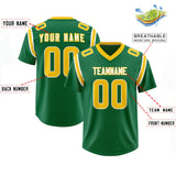 Custom Kelly Green Personalized Shoulder Cut Two-Tone Authentic Football Jersey