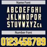 Custom Navy Personalized Shoulder Cut Two-Tone Authentic Football Jersey