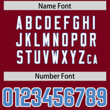 Custom Crimson Personalized Shoulder Cut Two-Tone Authentic Football Jersey