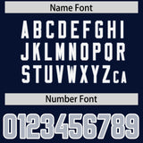 Custom Navy Personalized Shoulder Cut Two-Tone Authentic Football Jersey