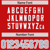 Custom Red Personalized Shoulder Cut Two-Tone Authentic Football Jersey