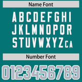 Custom Aqua Personalized Shoulder Cut Two-Tone Authentic Football Jersey