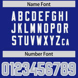Custom Royal Personalized Shoulder Cut Two-Tone Authentic Football Jersey