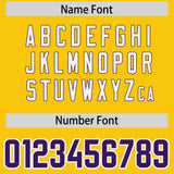 Custom Gold Personalized Shoulder Cut Two-Tone Authentic Football Jersey
