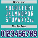 Custom Aqua Personalized Shoulder Cut Two-Tone Authentic Football Jersey