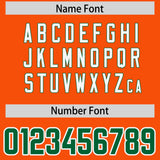Custom Orange Personalized Shoulder Cut Two-Tone Authentic Football Jersey