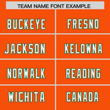 Custom Orange Personalized Shoulder Cut Two-Tone Authentic Football Jersey